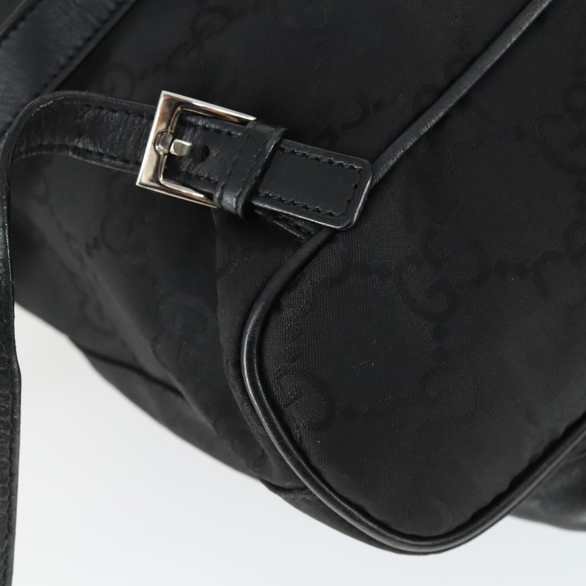 Gucci Vintage Jackie Gg Canvas And Leather Black Canvas Backpack Bag (Pre-Owned)