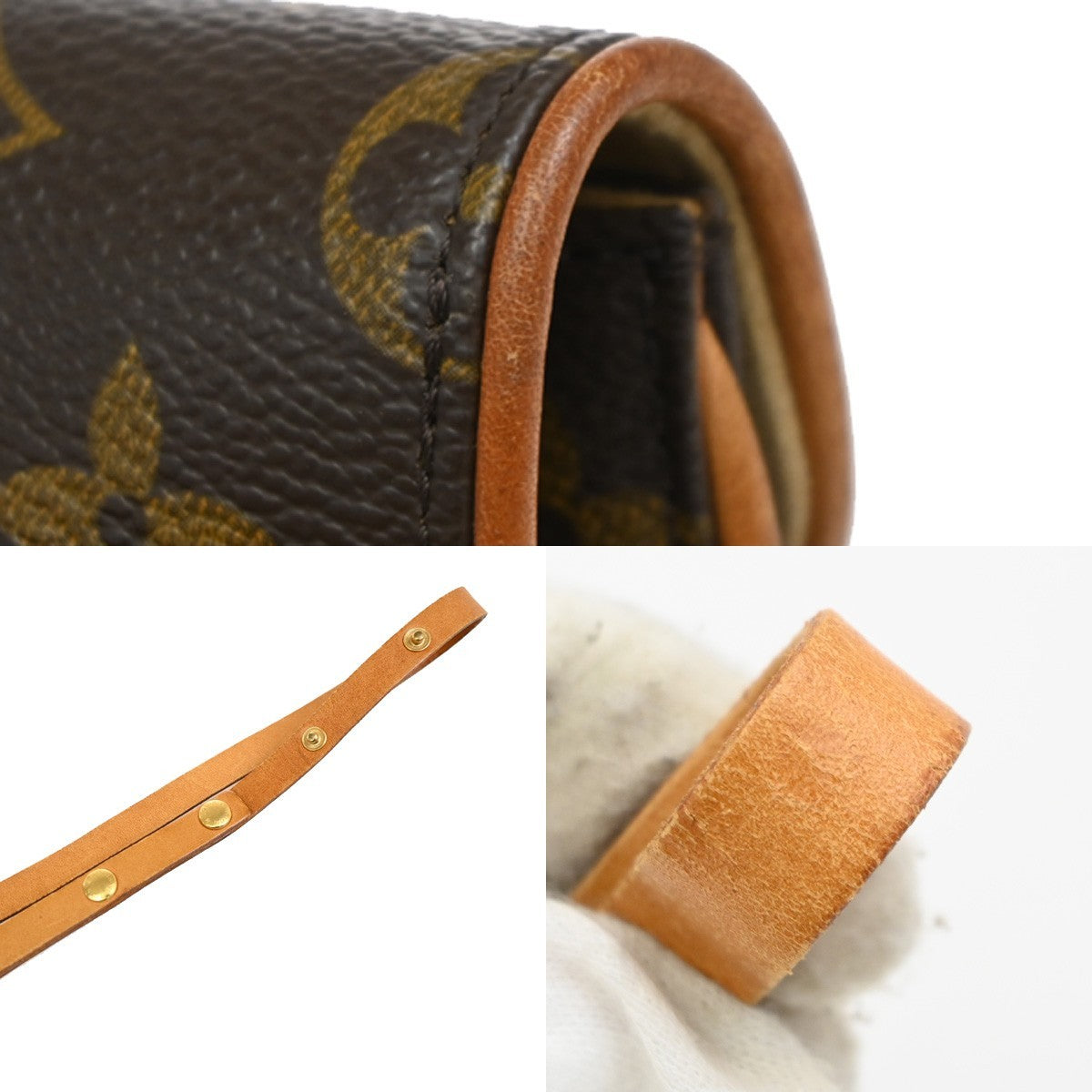 Louis Vuitton Florentine Pochette Canvas Brown Canvas Clutche & Pouche Bag (Pre-Owned)