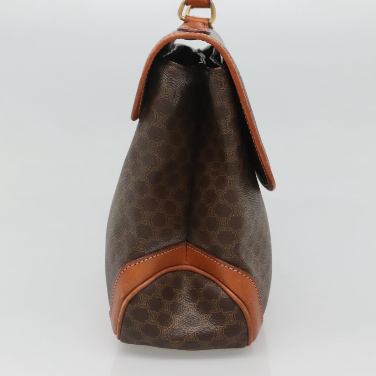 Celine Vintage Macadam Canvas Brown Canvas Handbag (Pre-Owned)