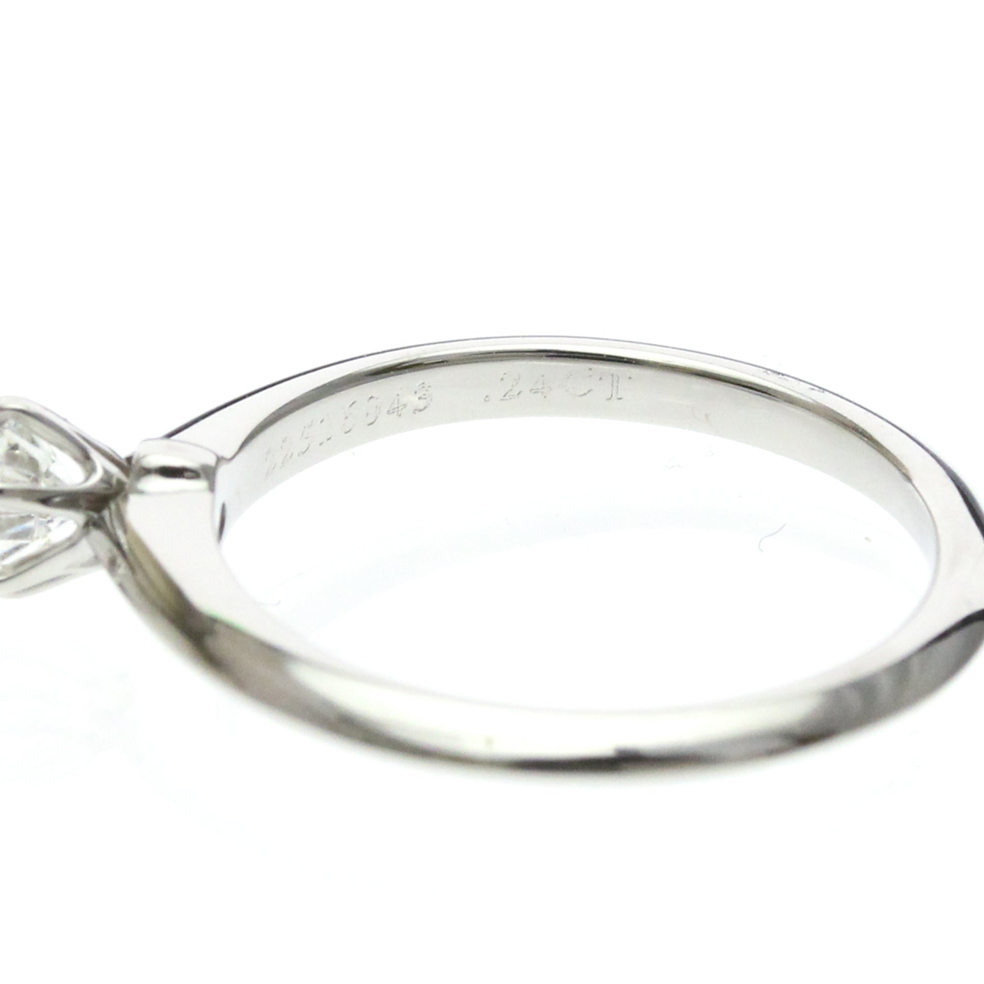 Tiffany & Co. Tiffany Setting Solitaire Platinum With Diamond Silver Platinum Ring Jewelry (Pre-Owned)
