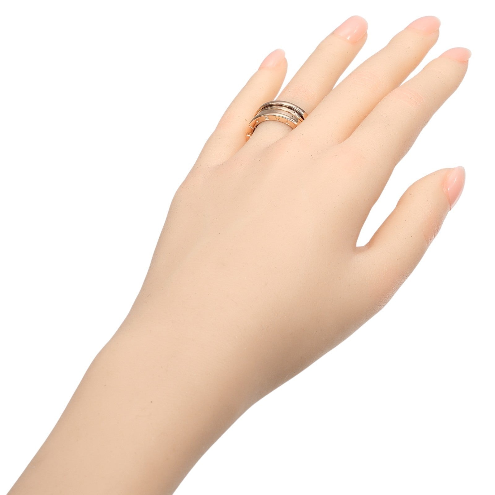 Bvlgari B.Zero1 Three Band 18K Rose Gold Gold Pink_Gold Ring Jewelry (Pre-Owned)