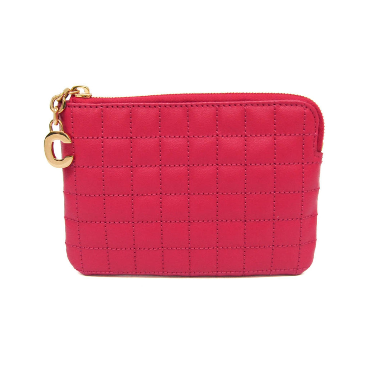 Celine C Charm Quilted Leather Pink Leather Clutche & Pouche Bag (Pre-Owned)