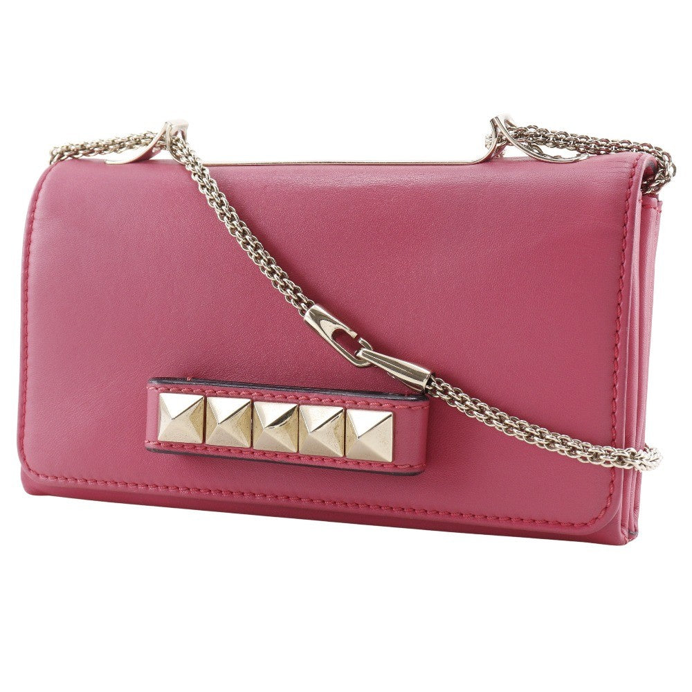 Valentino Garavani Va Va Voom Clutch Leather Pink Leather Shoulder Bag Bag (Pre-Owned)