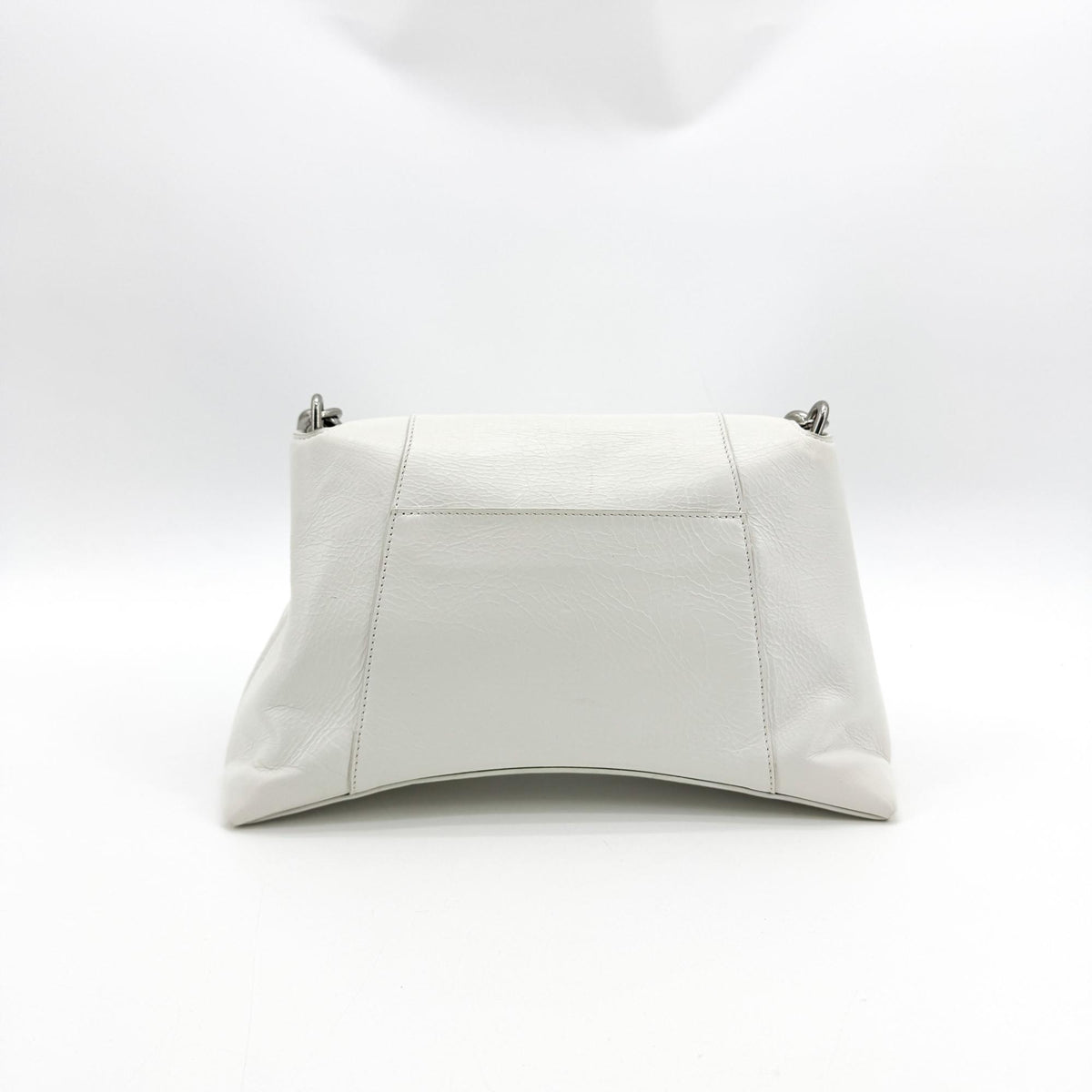 Balenciaga Downtown S Chain-Handle Leather White Leather Shoulder Bag Bag (Pre-Owned)