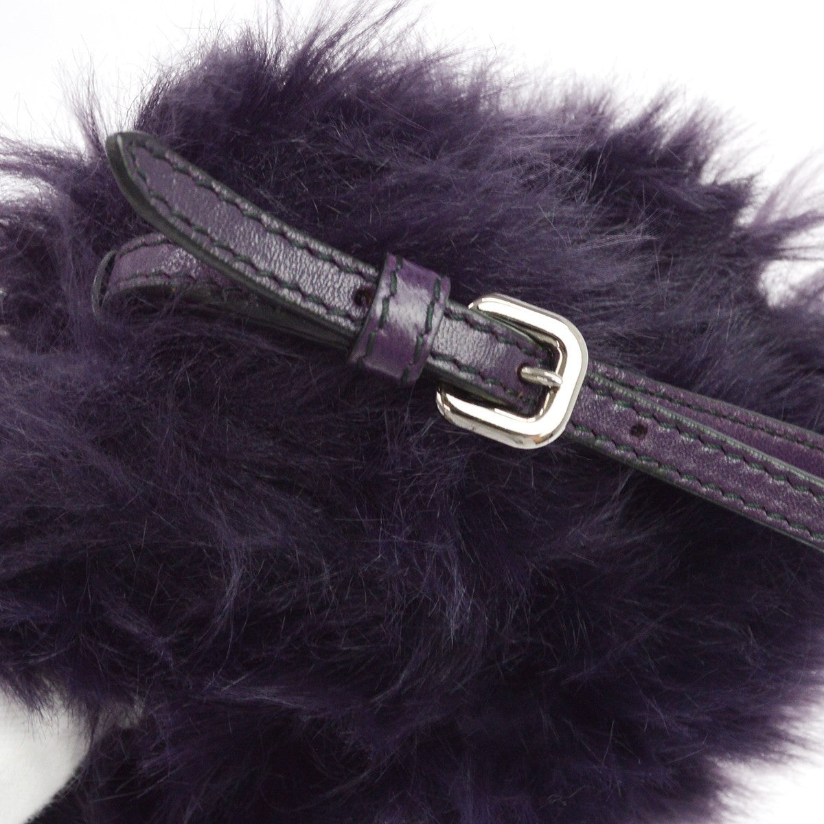 Prada Clutch Faux Fur Purple Fur Clutche & Pouche Bag (Pre-Owned)