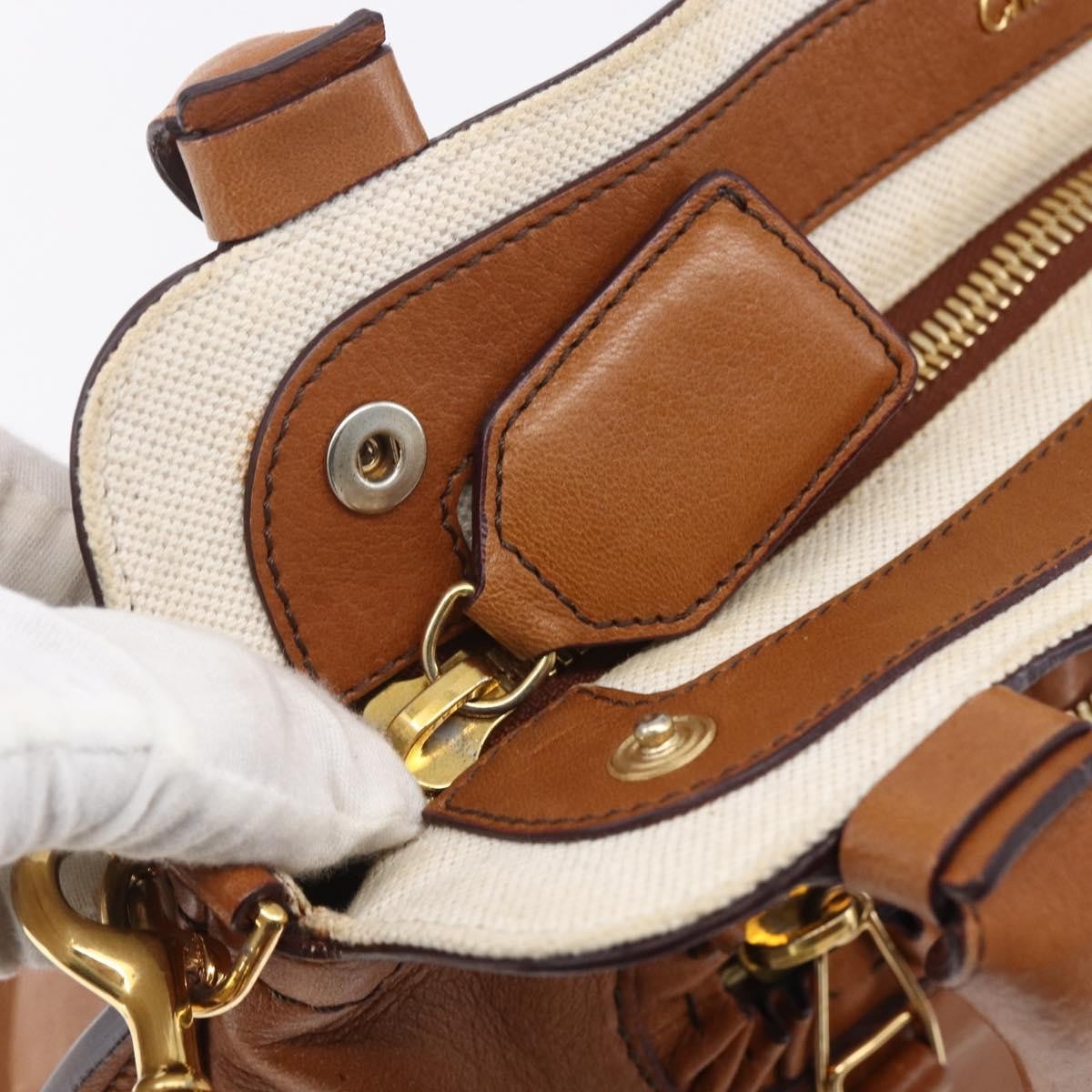 Chloe Margaret Leather Brown Leather Handbag (Pre-Owned)