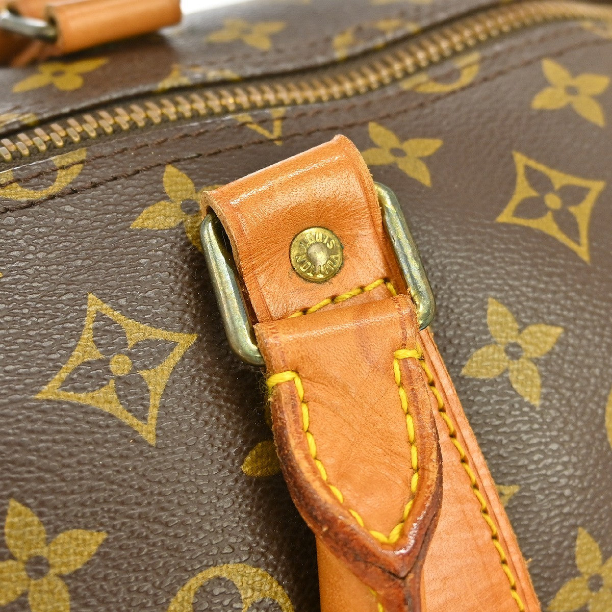 Louis Vuitton Keepall Bandouliere Monogram Canvas Brown Canvas Travel Bag Bag (Pre-Owned)