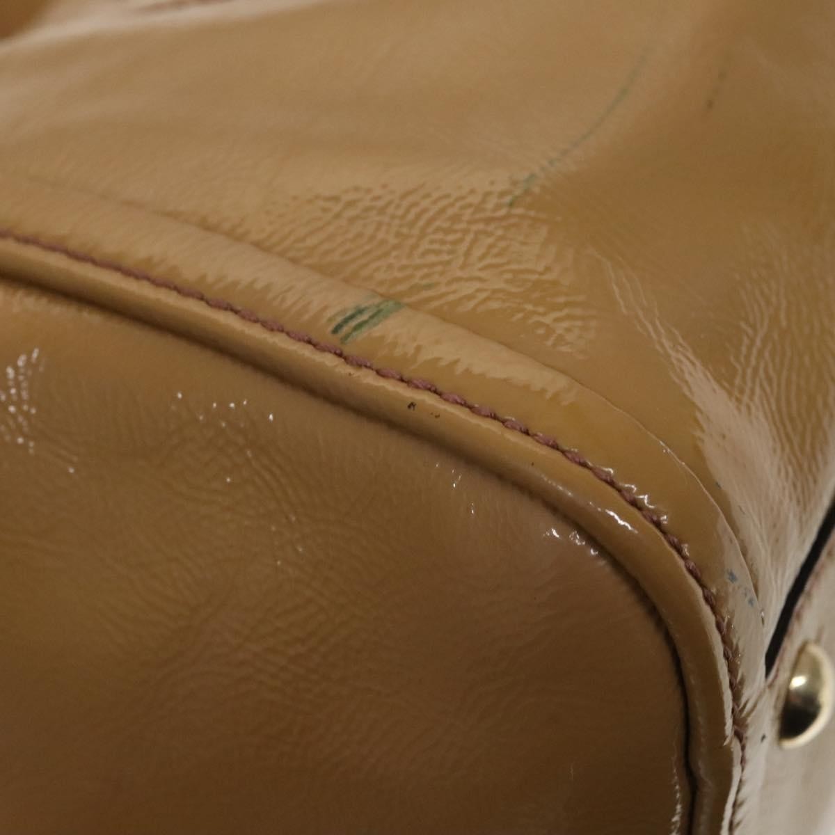 Gucci Soho Convertible Shoulder Patent Beige Patent_Leather Shoulder Bag Bag (Pre-Owned)