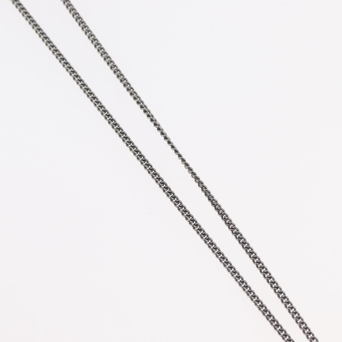 Chanel Coco Long Metal With Faux Pearls And Crystals Black Metal Necklace Jewelry (Pre-Owned)