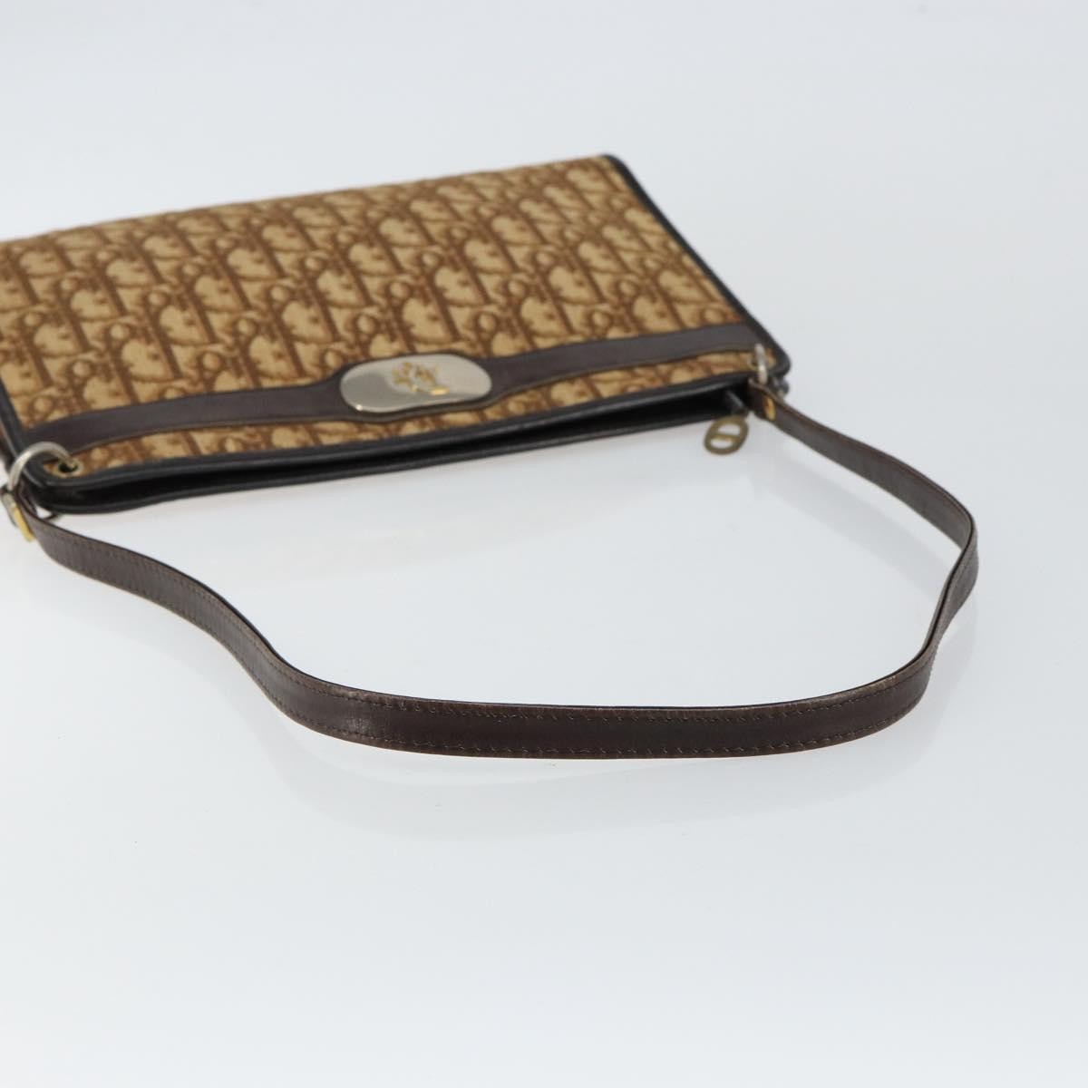 Christian Dior Vintage Trotter Diorissimo Canvas Brown Canvas Shoulder Bag Bag (Pre-Owned)