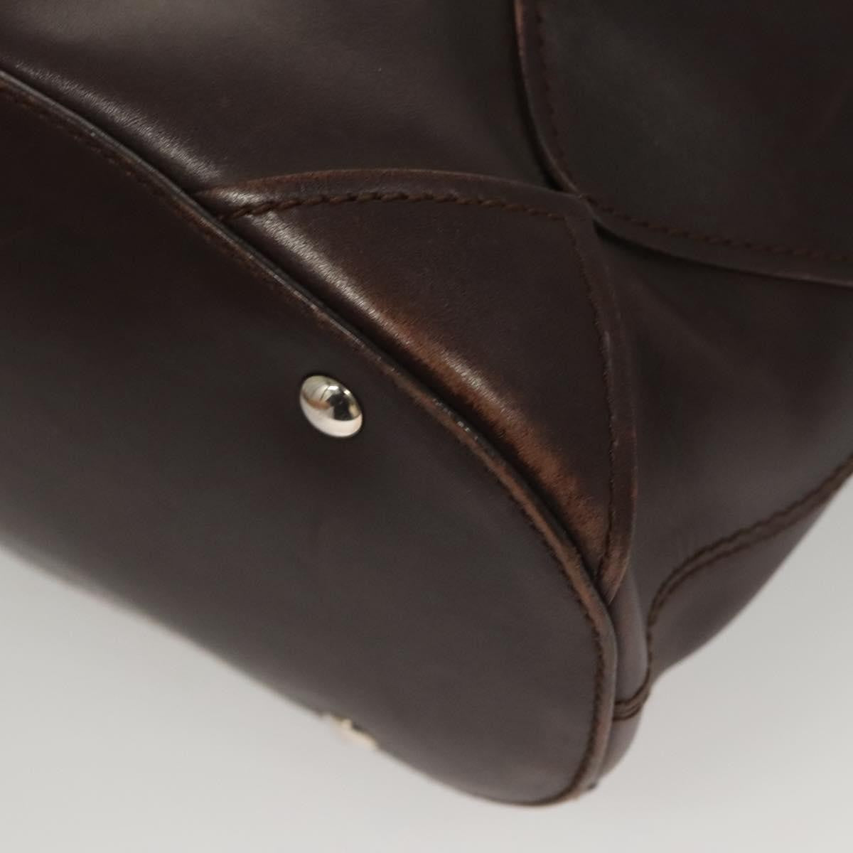 Salvatore Ferragamo Vintage Leather Brown Leather Shoulder Bag Bag (Pre-Owned)