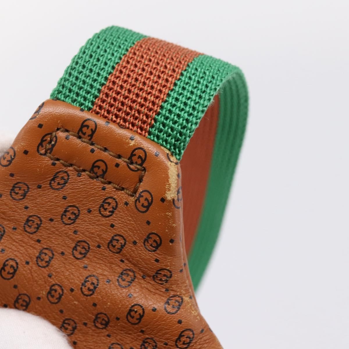 Gucci Dapper Dan Belt Gg Print Leather Brown Leather Clutche & Pouche Bag (Pre-Owned)