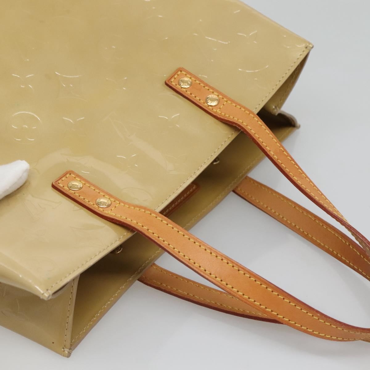 Louis Vuitton Reade Monogram Vernis Beige Patent_Leather Handbag (Pre-Owned)