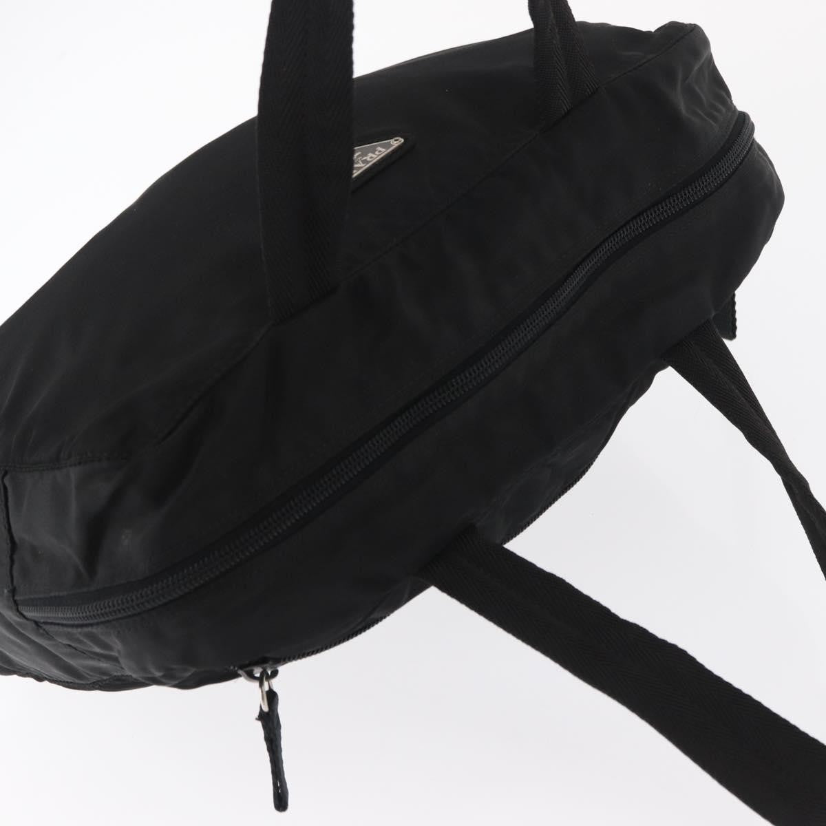 Prada Vintage Zip Tessuto Black Nylon Handbag (Pre-Owned)