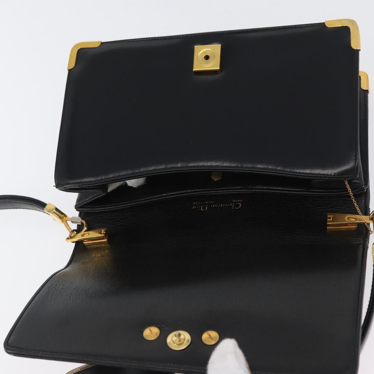 Christian Dior Cd Shoulder Bag Leather Black Calfskin Shoulder Bag Bag (Pre-Owned)