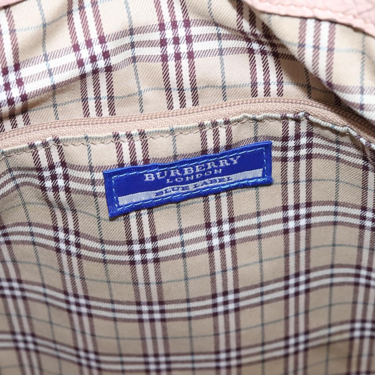 Burberry Blue Label Leather Pink Leather Shoulder Bag Bag (Pre-Owned)