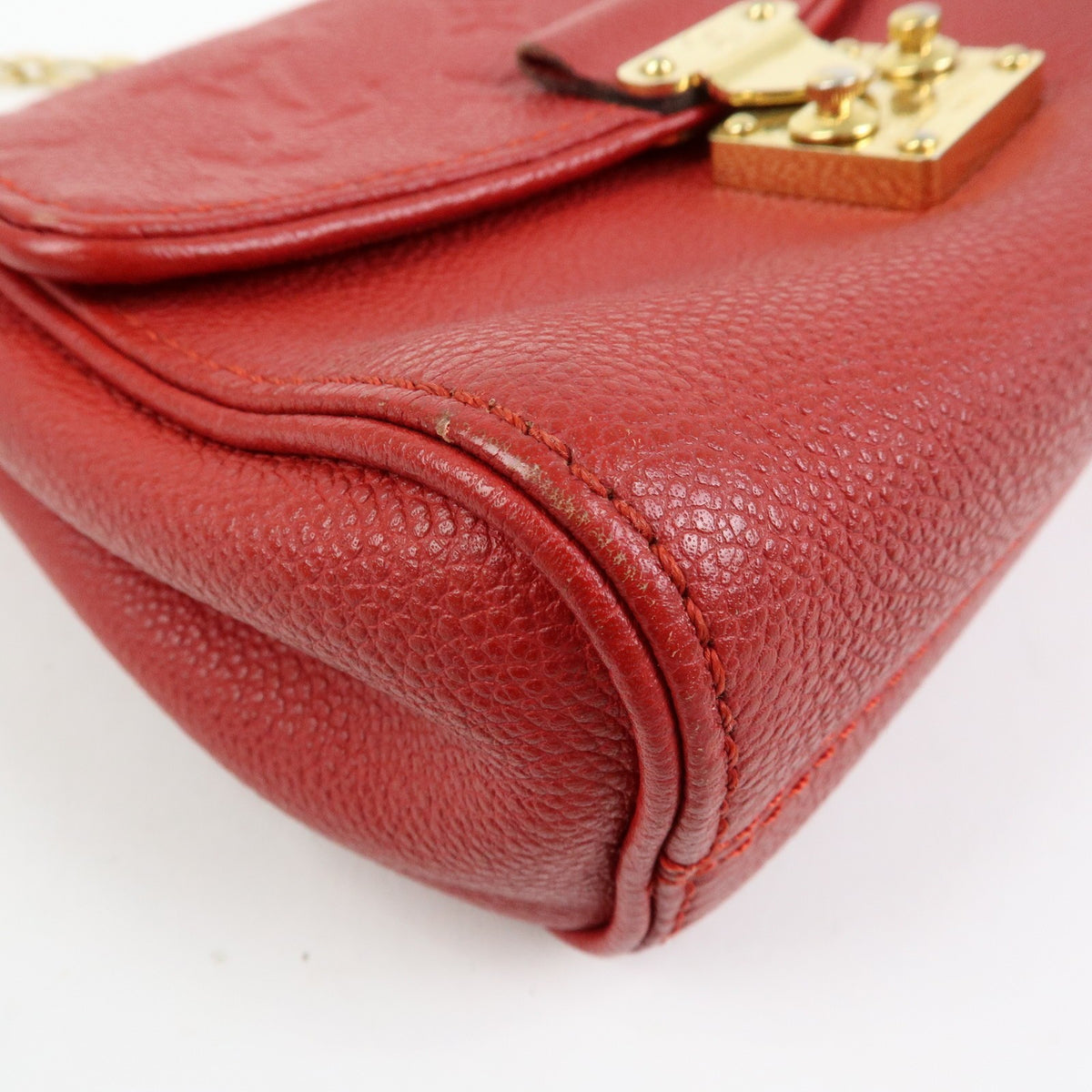 Louis Vuitton Saint Germain Monogram Empreinte Leather Red Leather Handbag (Pre-Owned)