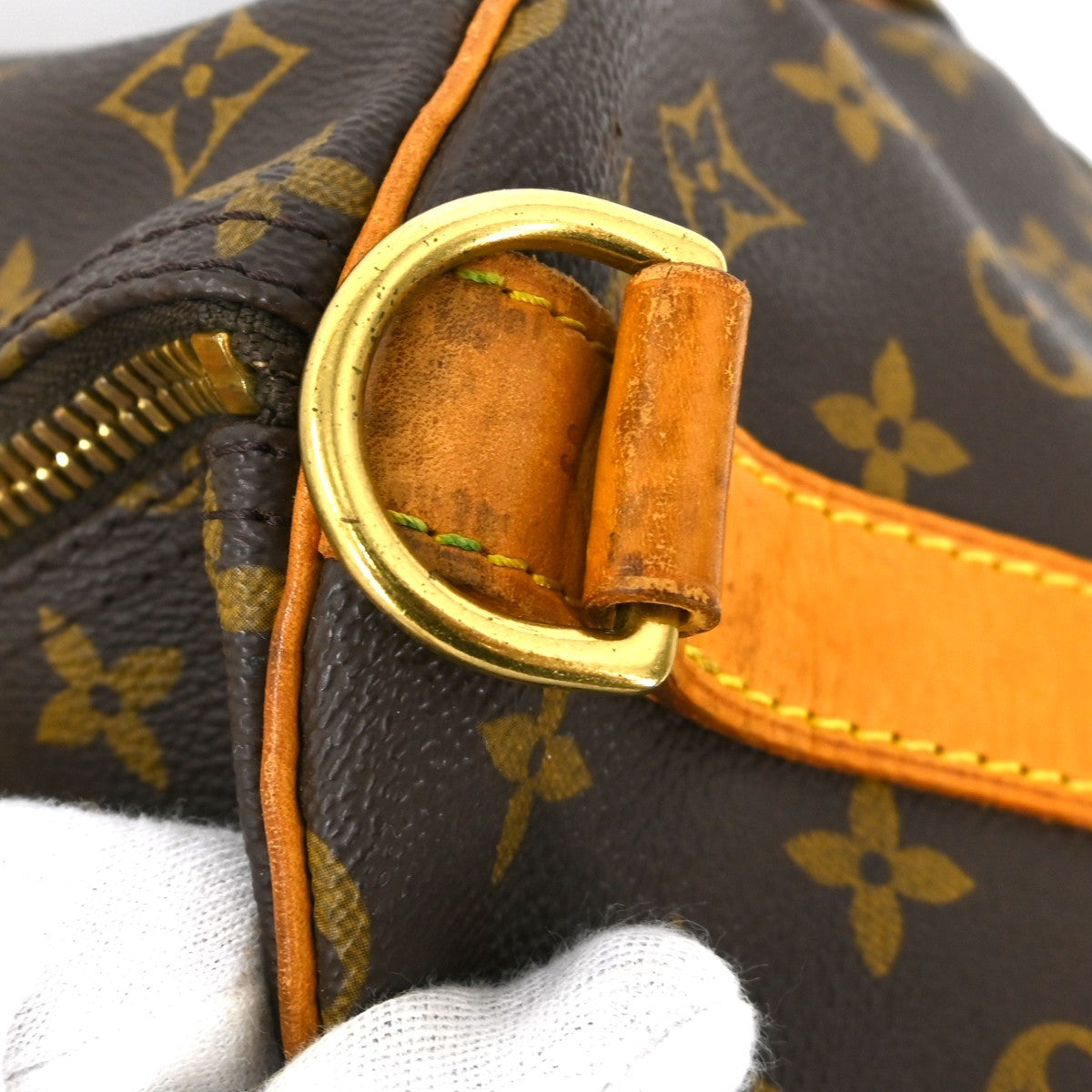 Louis Vuitton Keepall Bandoulière Monogram Brown Canvas Travel Bag Bag (Pre-Owned)