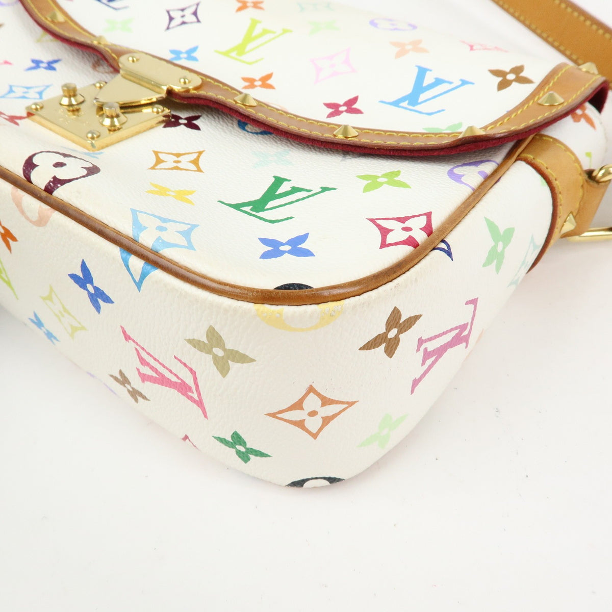 Louis Vuitton Sologne Monogram Multicolor White Canvas Handbag (Pre-Owned)