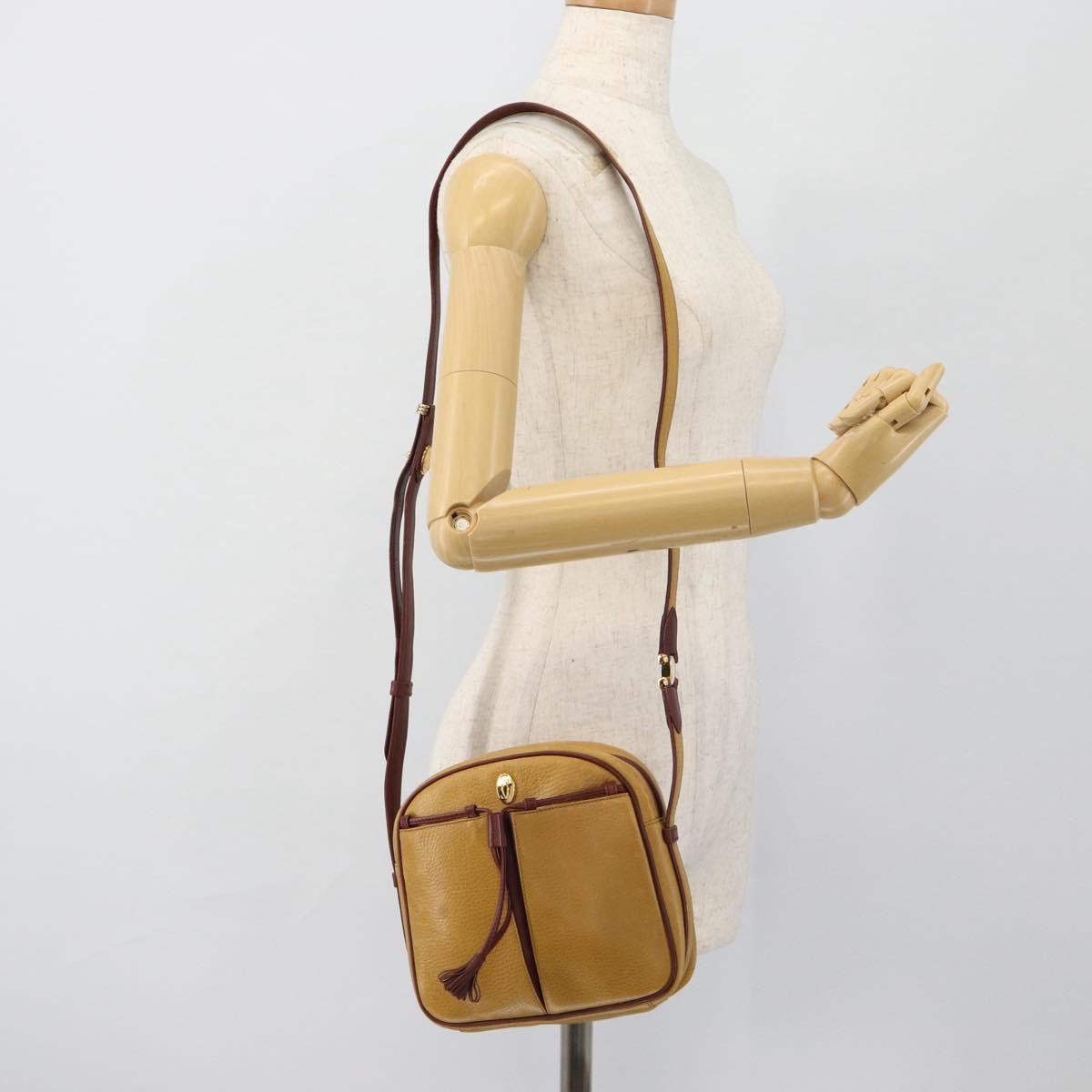 Cartier Tasseled Must De Cartier Leather Yellow Leather Shoulder Bag Bag (Pre-Owned)