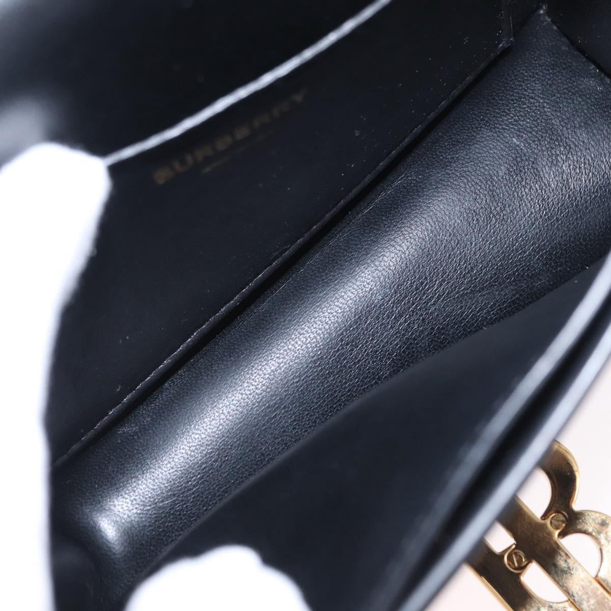 Burberry Tb Belt Leather Black Leather Clutche & Pouche Bag (Pre-Owned)
