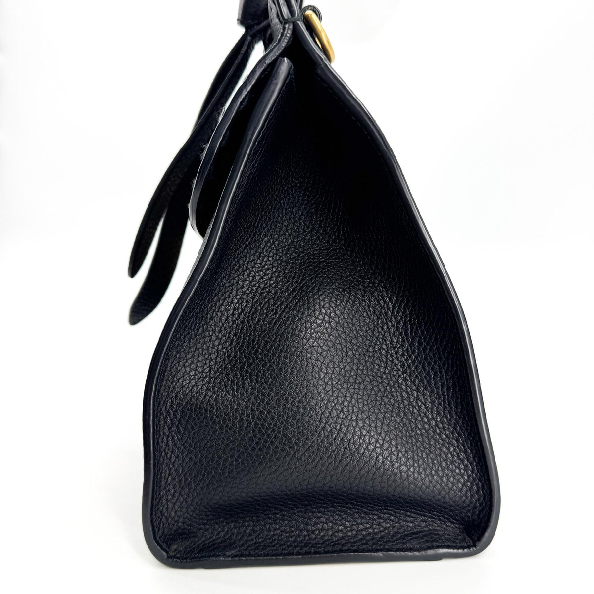 Gucci Gg Marmont Top Handle Leather Black Leather Handbag (Pre-Owned)