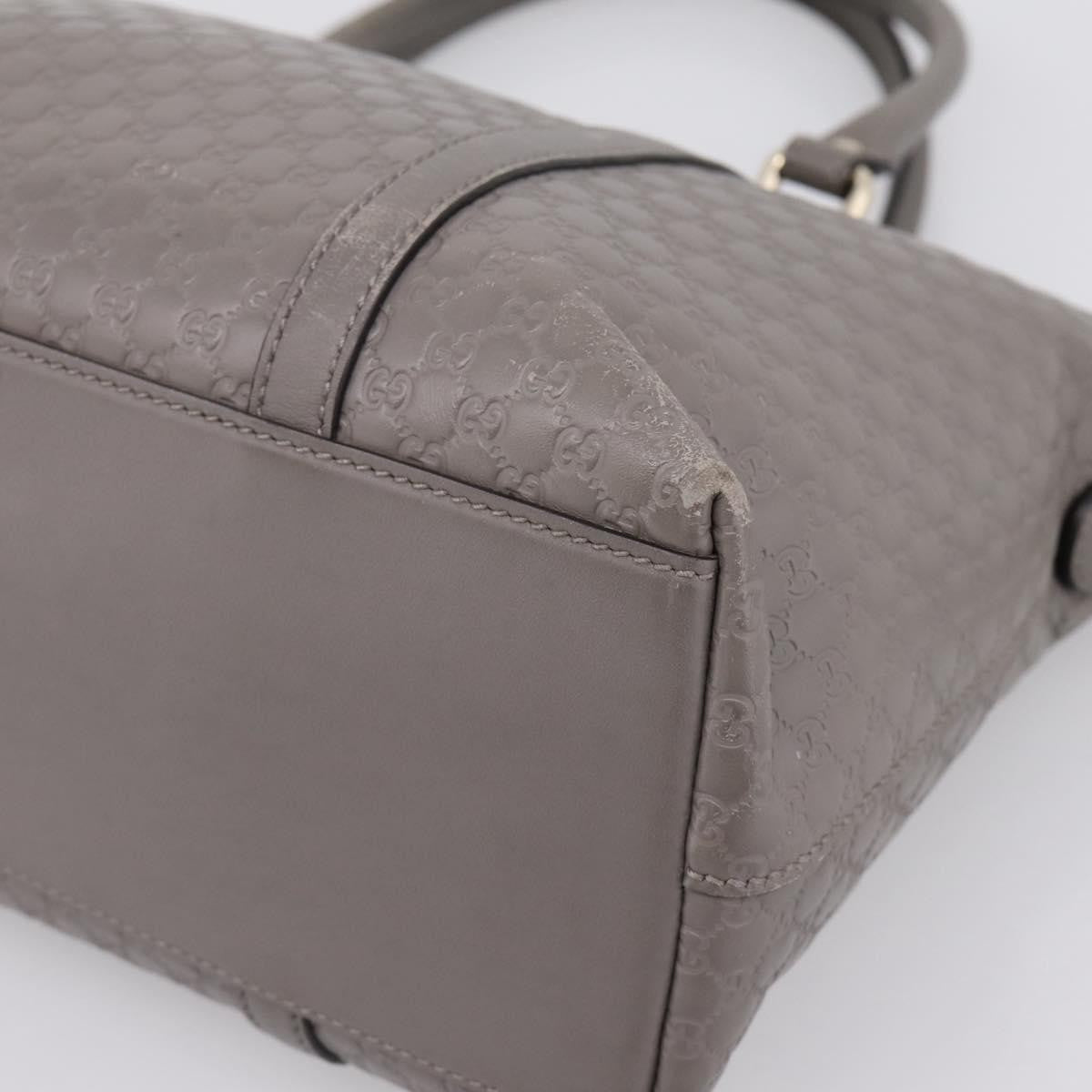 Gucci Margaux Microguccissima Leather Gray Leather Tote Bag Bag (Pre-Owned)