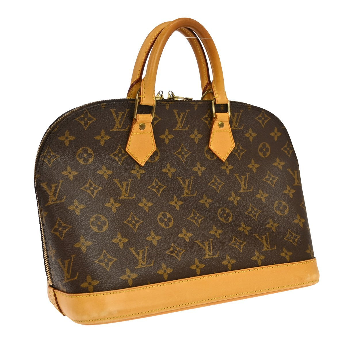 Louis Vuitton Alma Handbag Monogram Canvas Brown Canvas Handbag (Pre-Owned)