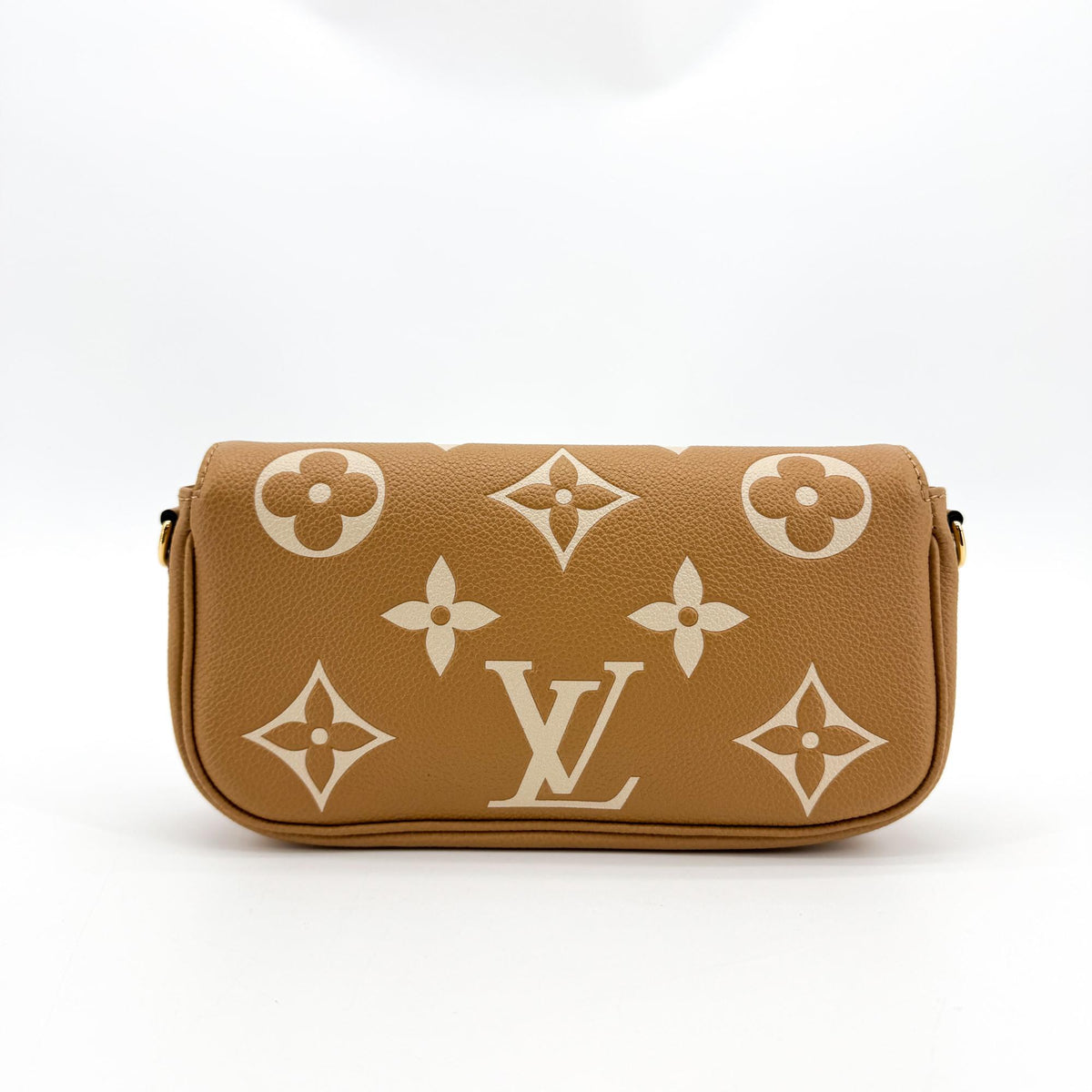 Louis Vuitton Ivy Wallet On Chain Bicolor Monogram Empreinte Giant Brown Leather Crossbody Bag Bag (Pre-Owned)