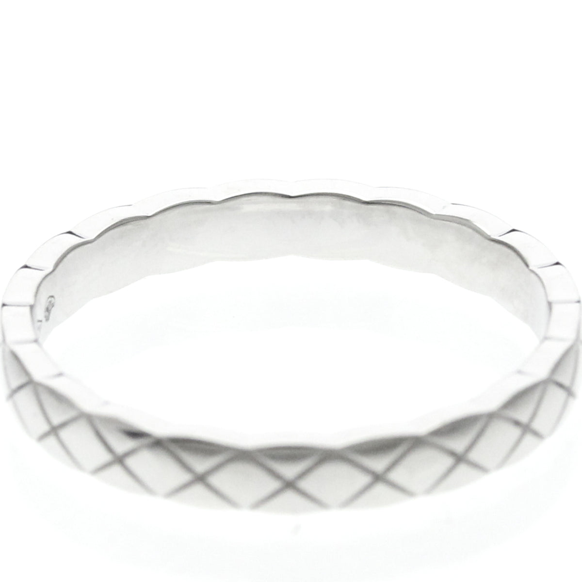 Chanel Coco Crush 18K White Gold Silver White_Gold Ring Jewelry (Pre-Owned)