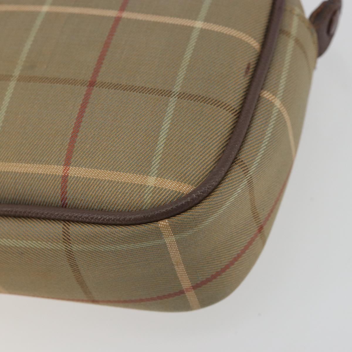 Burberry Nova Check Shoulder Bag Canvas Beige Canvas Shoulder Bag Bag (Pre-Owned)