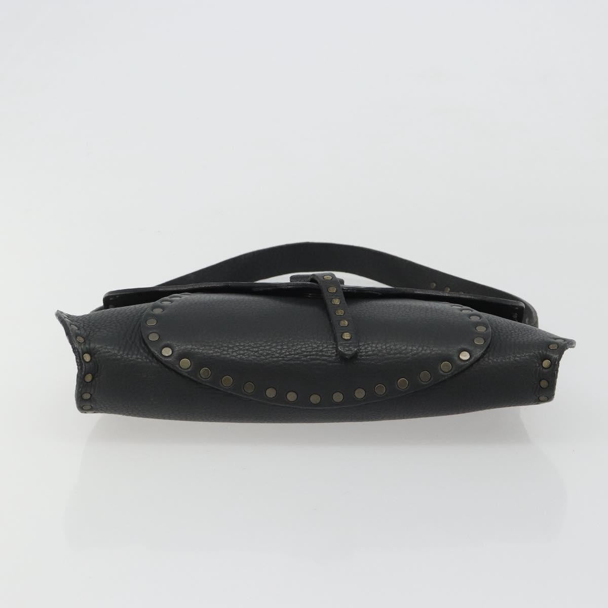 Gucci Shoulder Leather Black Leather Shoulder Bag Bag (Pre-Owned)