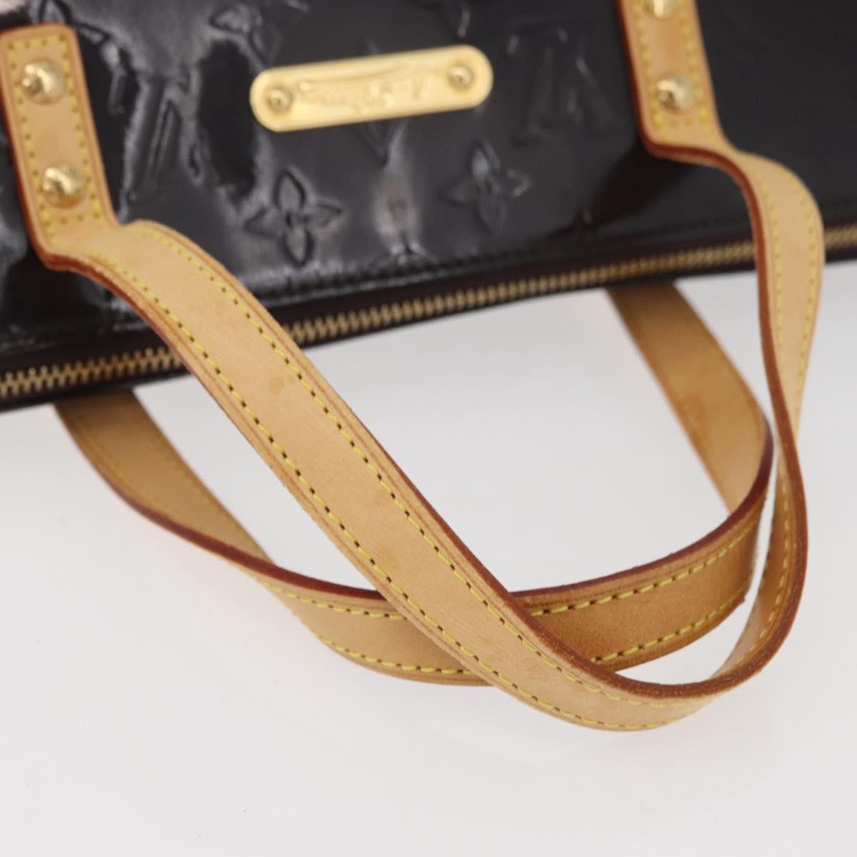 Louis Vuitton Bellevue Monogram Vernis Black Patent_Leather Tote Bag Bag (Pre-Owned)