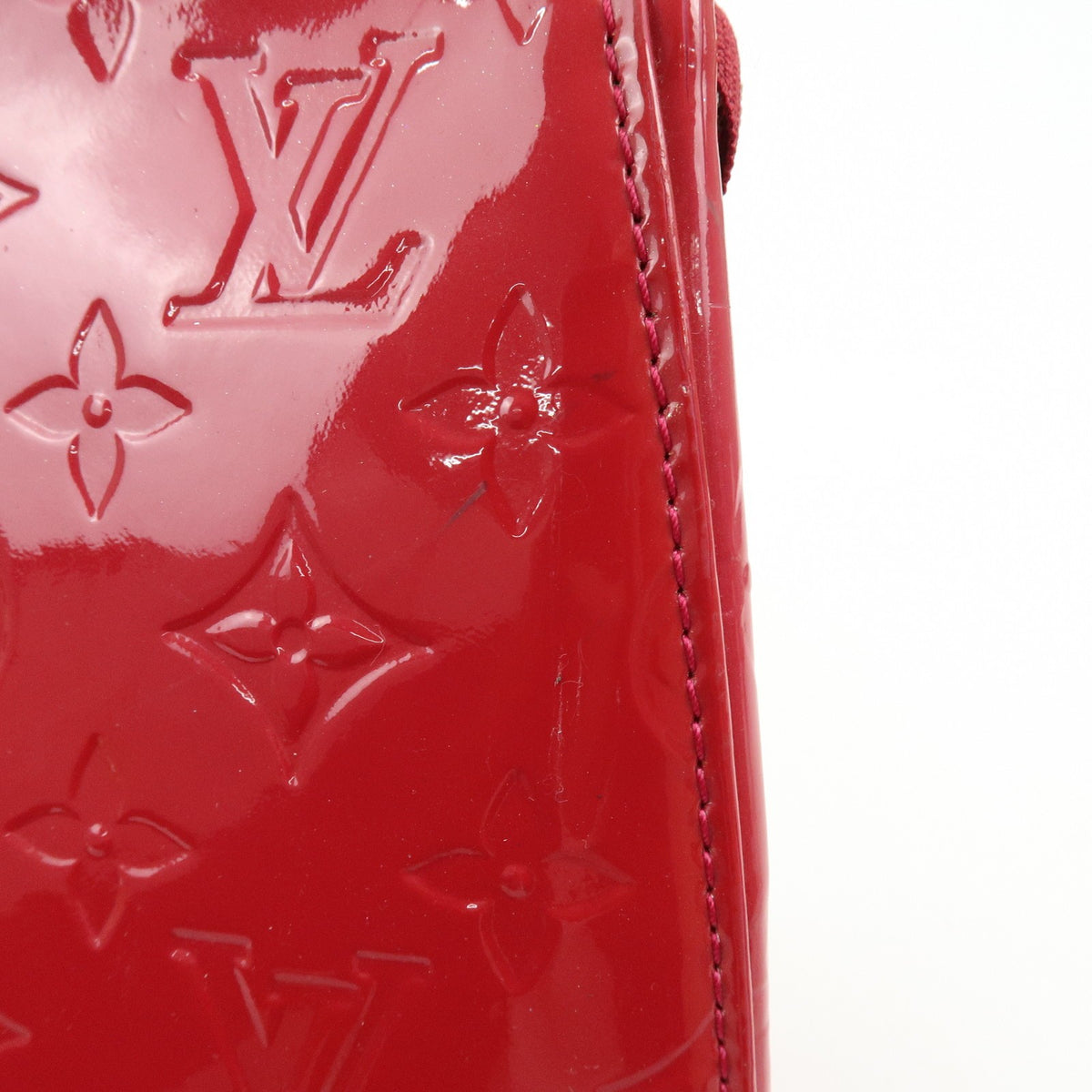 Louis Vuitton Brea Monogram Vernis Red Leather Handbag (Pre-Owned)