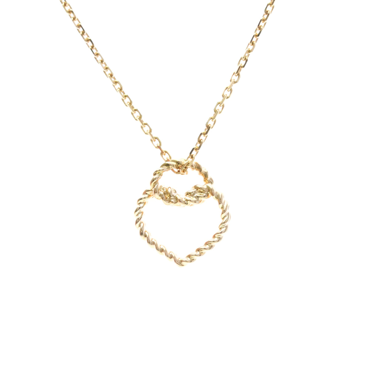 Cartier Torta Heart Pendant 18K Rose Gold Gold Pink_Gold Necklace Jewelry (Pre-Owned)