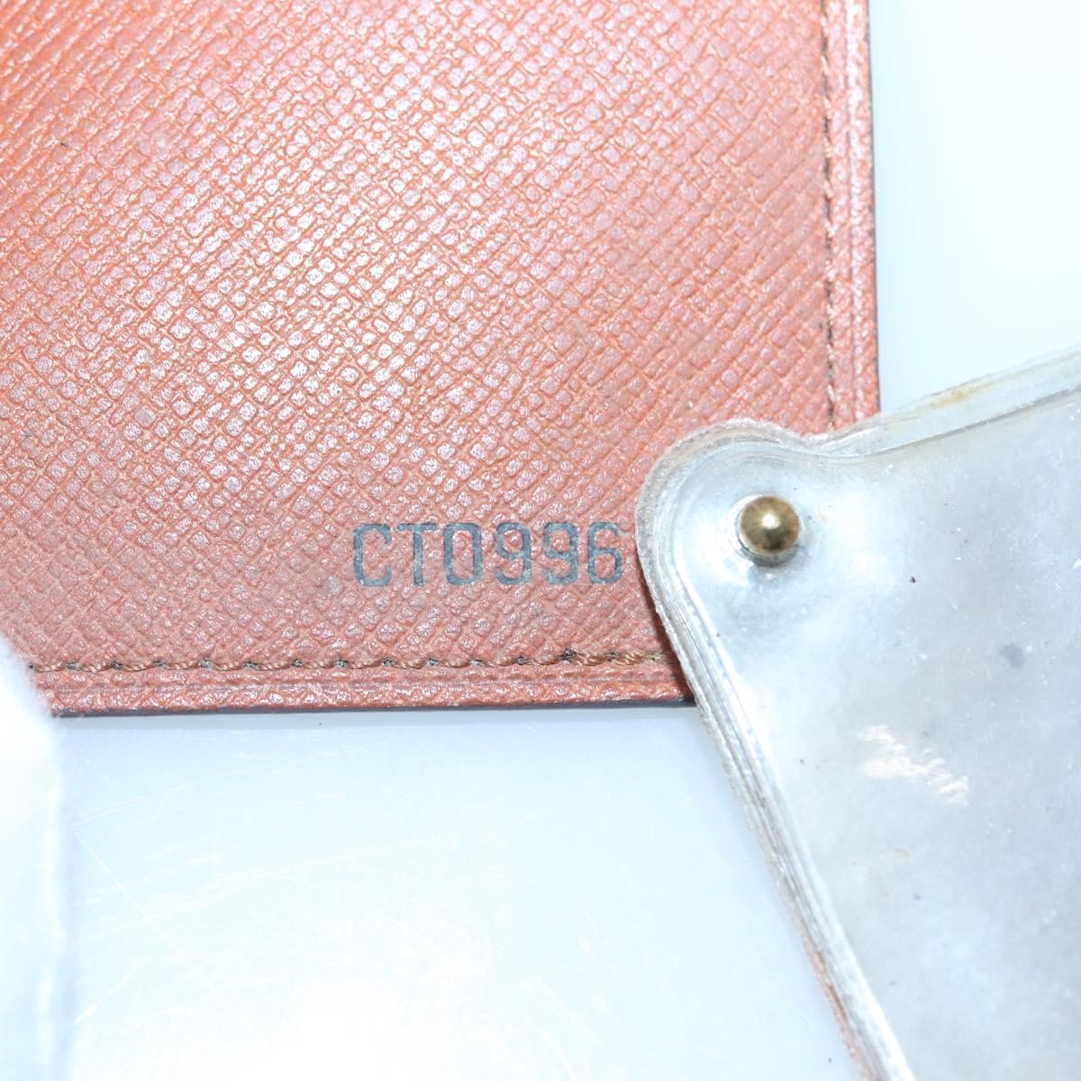 Louis Vuitton Porte Cartes Pression Card Case Monogram Canvas Brown Canvas Card Holders Accessory (Pre-Owned)