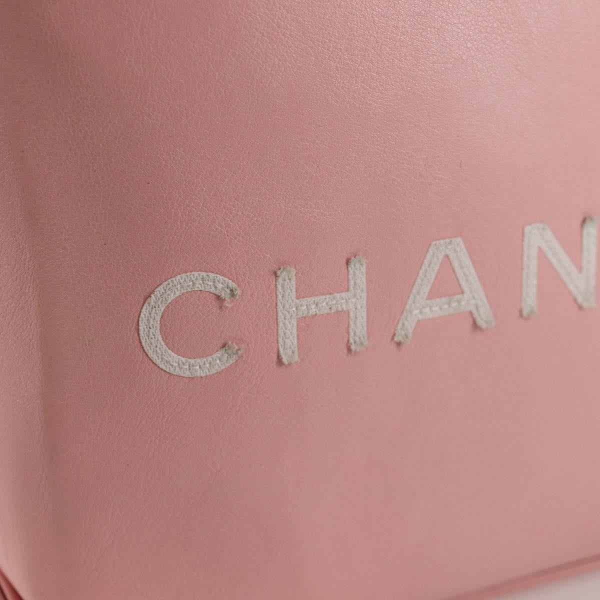Chanel Essential Shopping Tote Leather Pink Leather Bag (Pre-Owned)