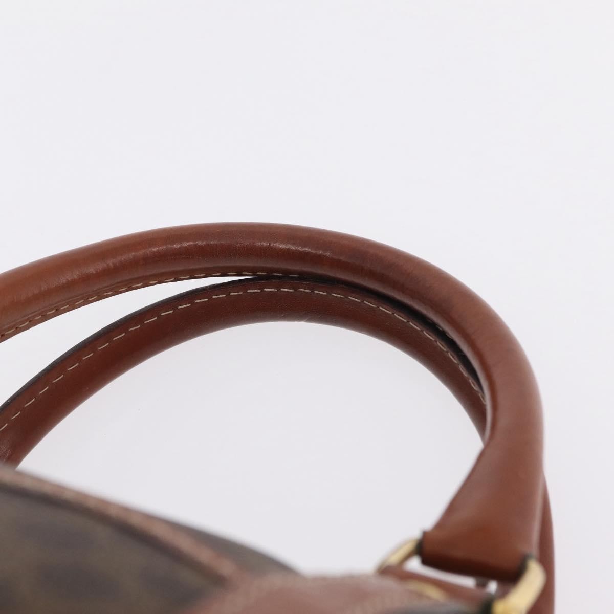 Celine Macadam Macadam With Leather Brown Canvas Tote Bag Bag (Pre-Owned)
