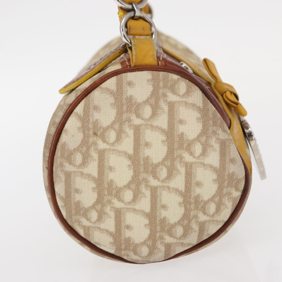 Christian Dior Vintage Trotter Romantique Diorissimo Coated Canvas Beige Canvas Shoulder Bag Bag (Pre-Owned)