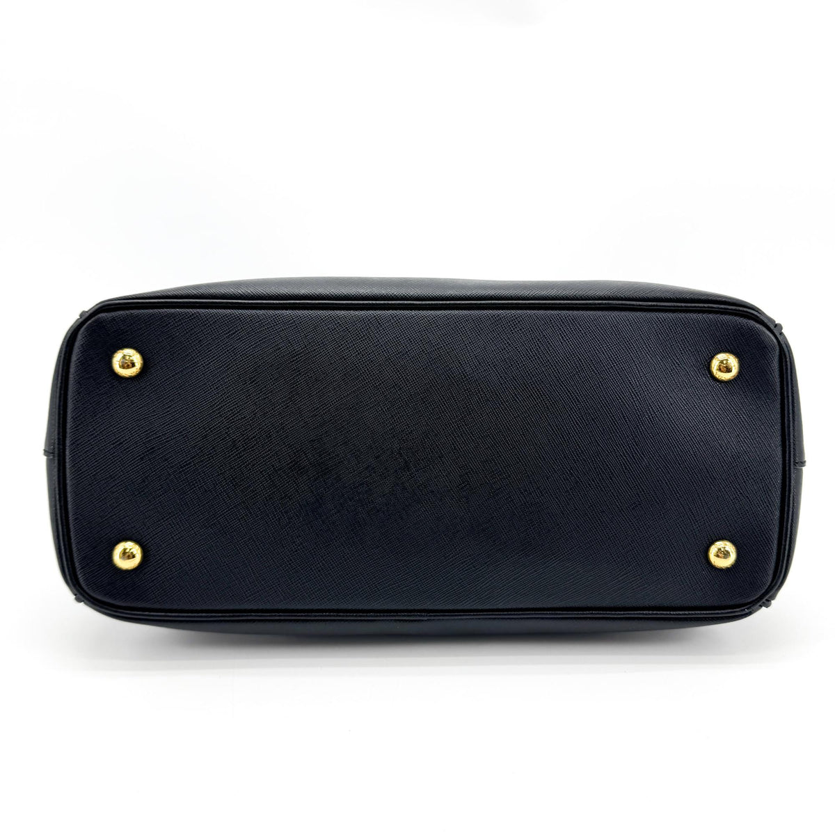 Prada Galleria  Strap Leather Black Leather Handbag (Pre-Owned)