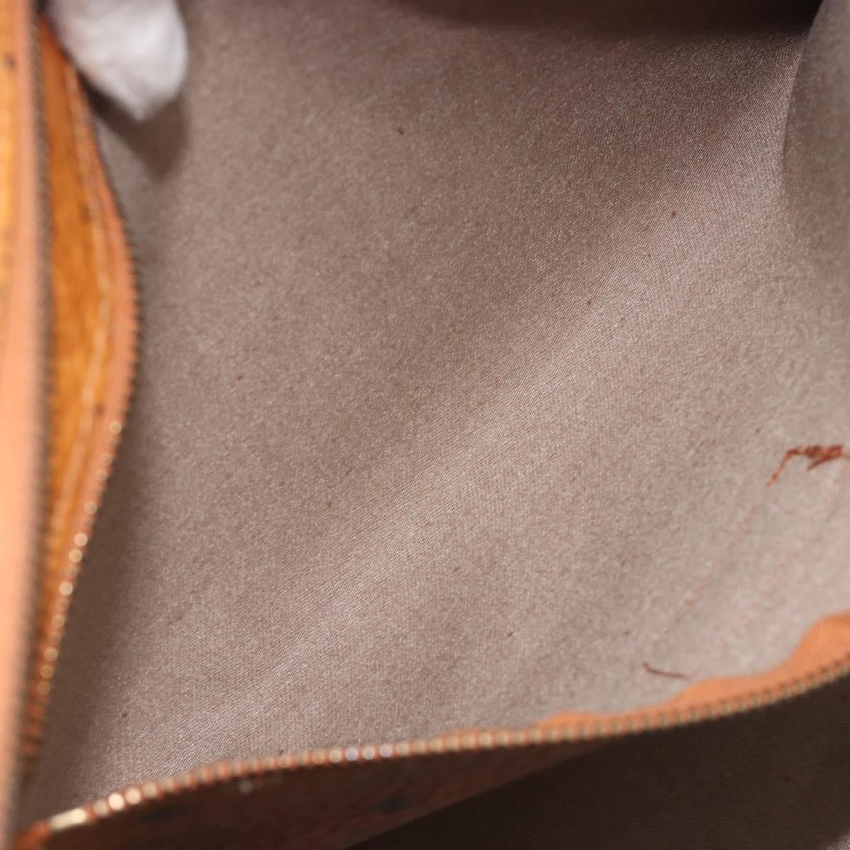 MCM Visetos Leather Brown Leather Shoulder Bag Bag (Pre-Owned)