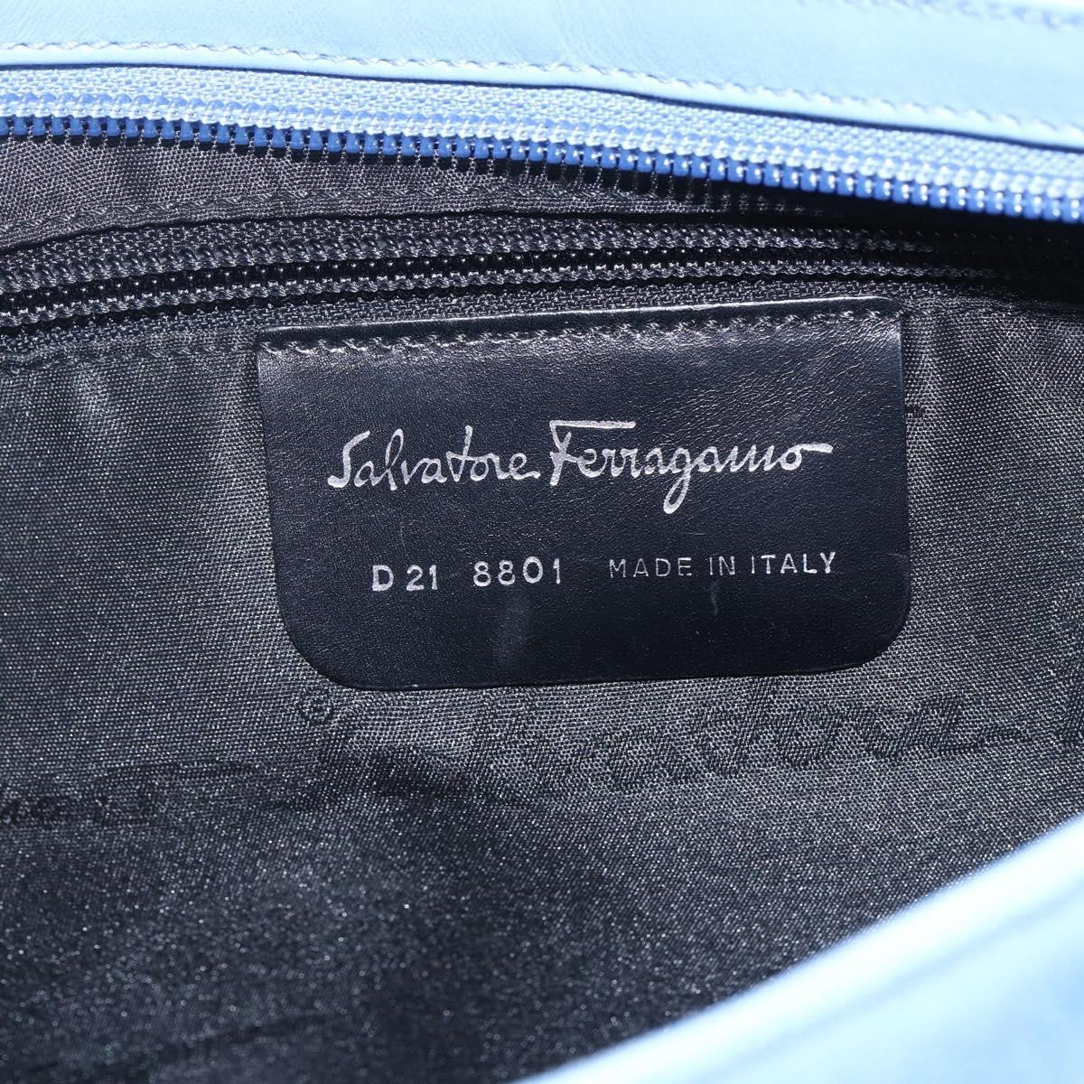 Salvatore Ferragamo Shoulder Nylon Blue Nylon Shoulder Bag Bag (Pre-Owned)