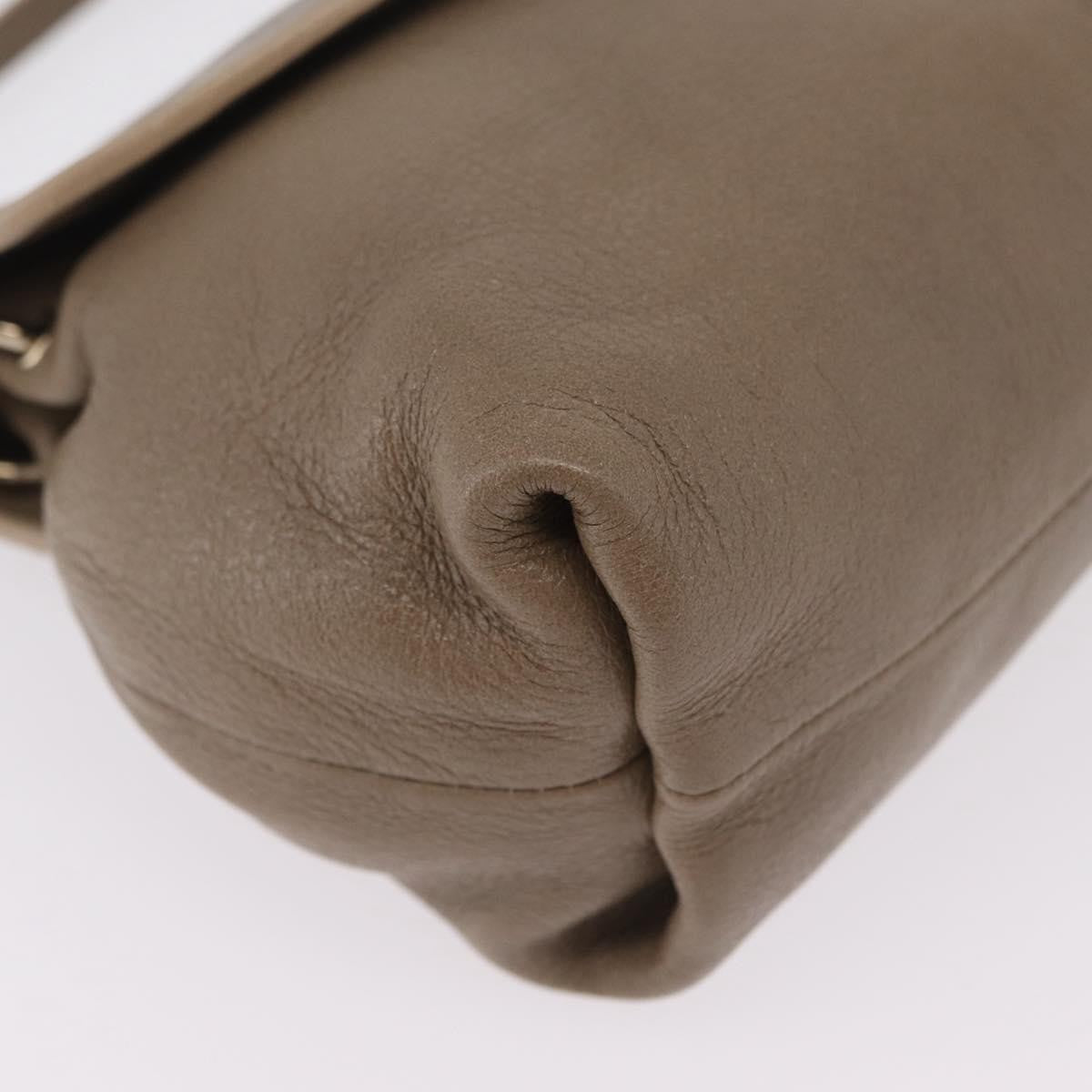 Chloe Lily Leather Beige Leather Shoulder Bag Bag (Pre-Owned)