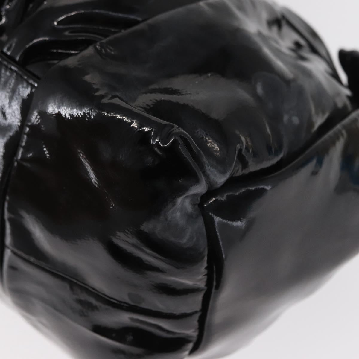 Gucci Hysteria Convertible Top Handle Patent Black Patent_Leather Handbag (Pre-Owned)
