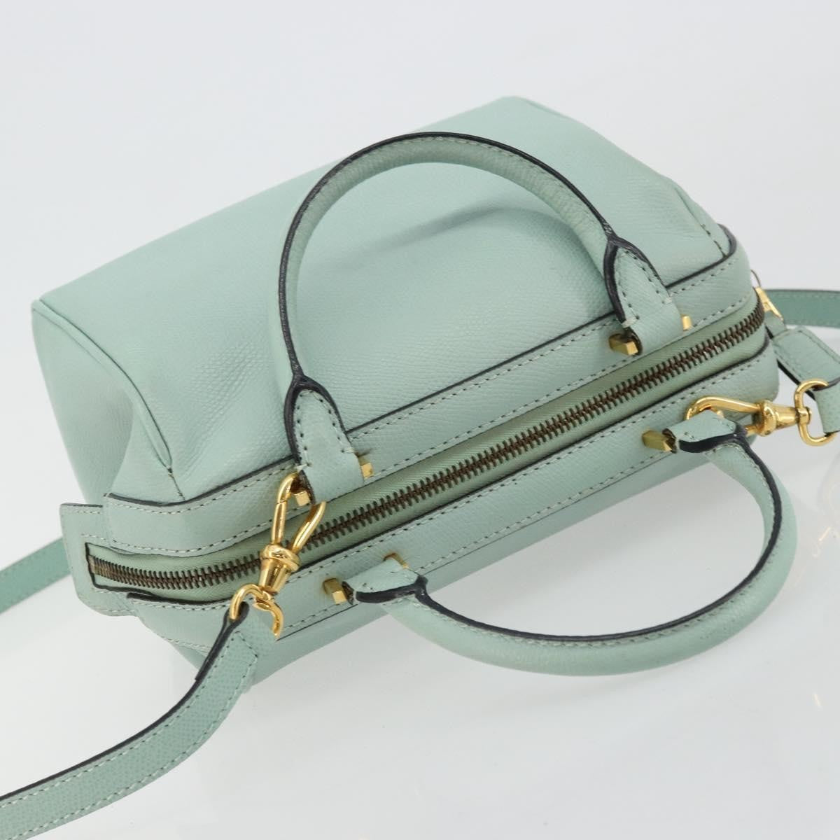 Celine Vintage Leather Blue Leather Handbag (Pre-Owned)