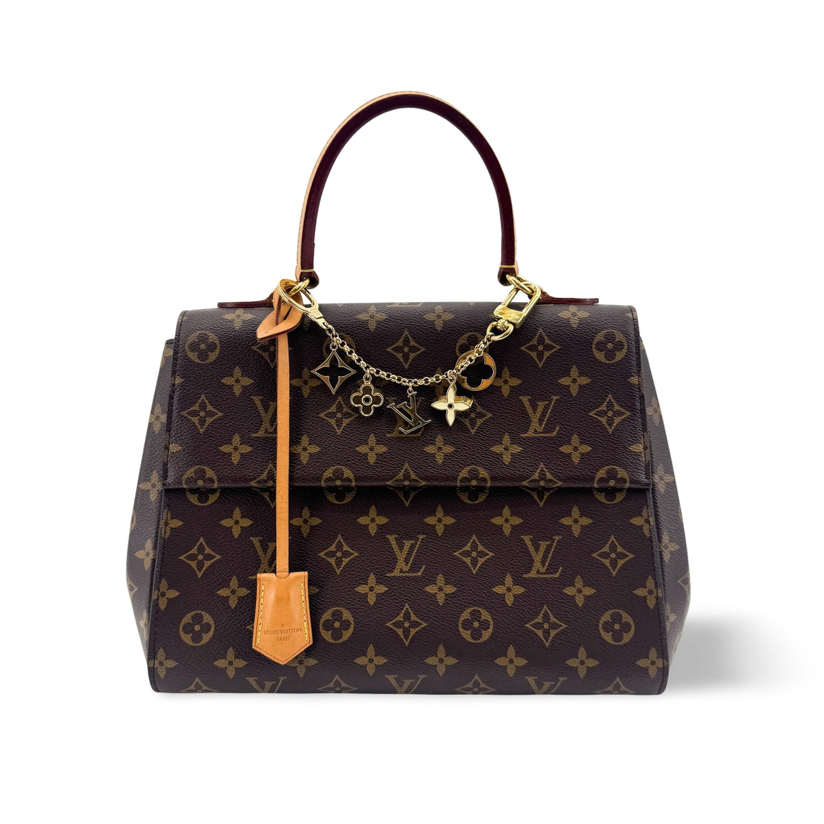 Louis Vuitton Cluny Top Handle Monogram Canvas Brown Canvas Handbag (Pre-Owned)