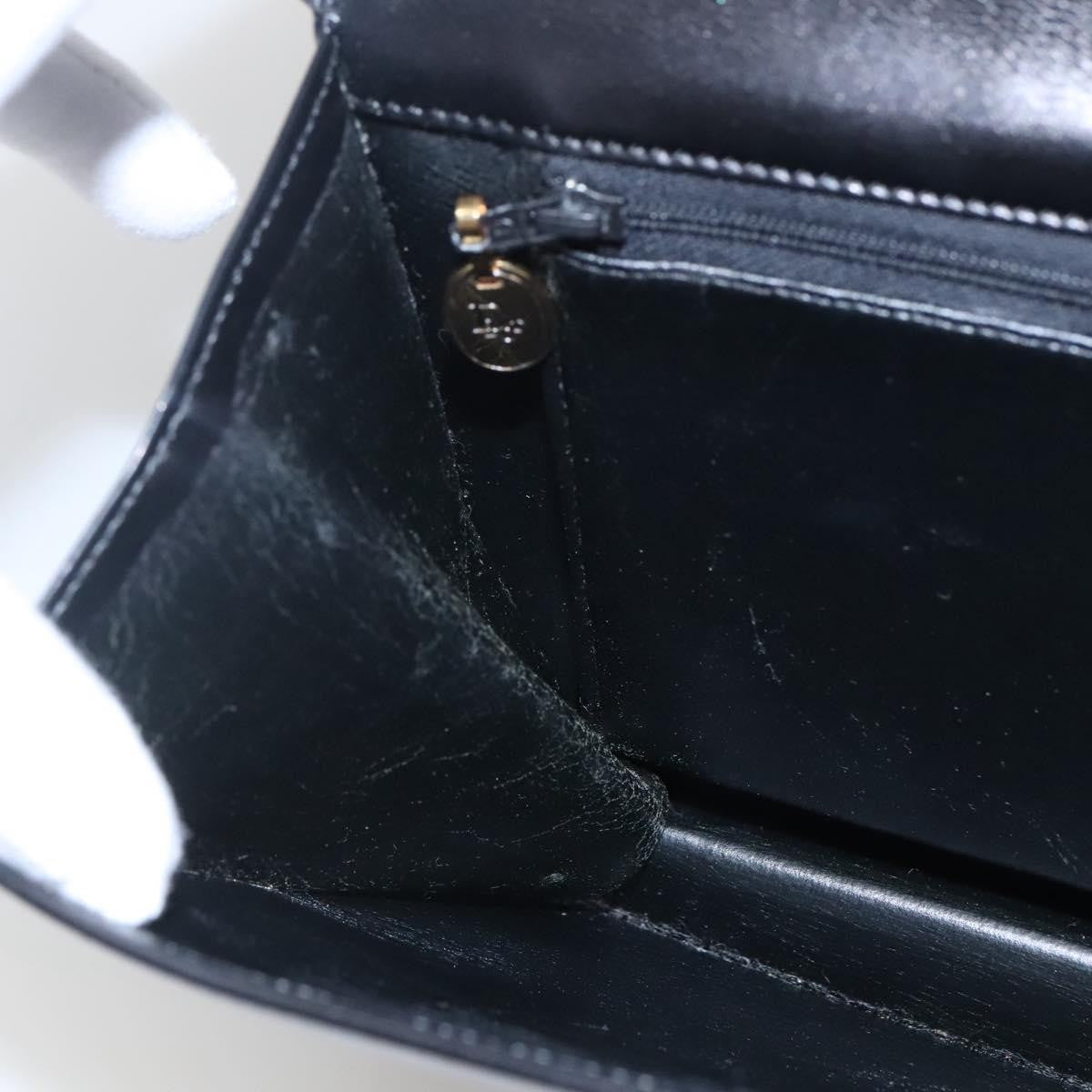 Christian Dior Shoulder Leather Black Leather Shoulder Bag Bag (Pre-Owned)