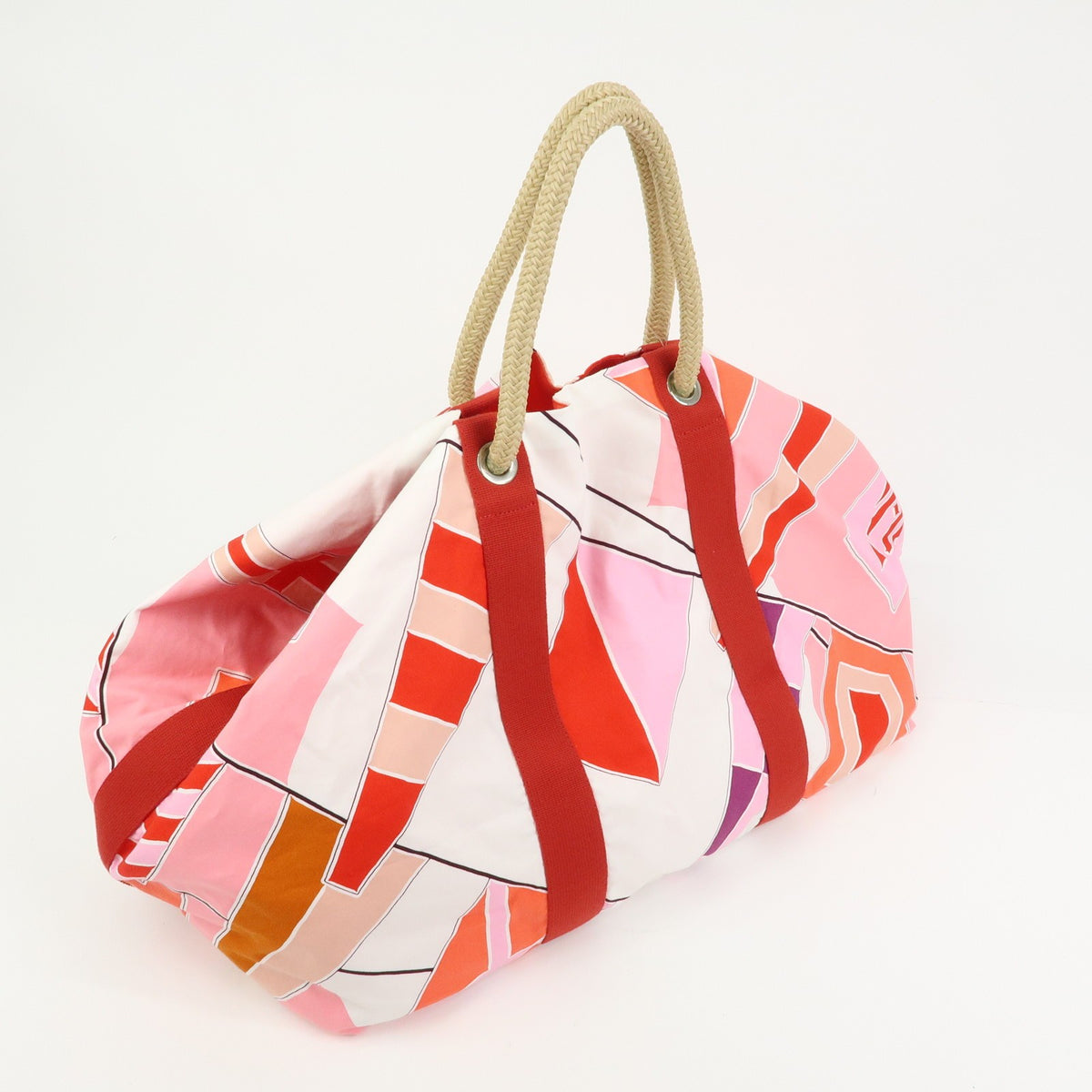 Hermes Drapeaux Au Vent Printed Canvas Multicolour Canvas Handbag (Pre-Owned)