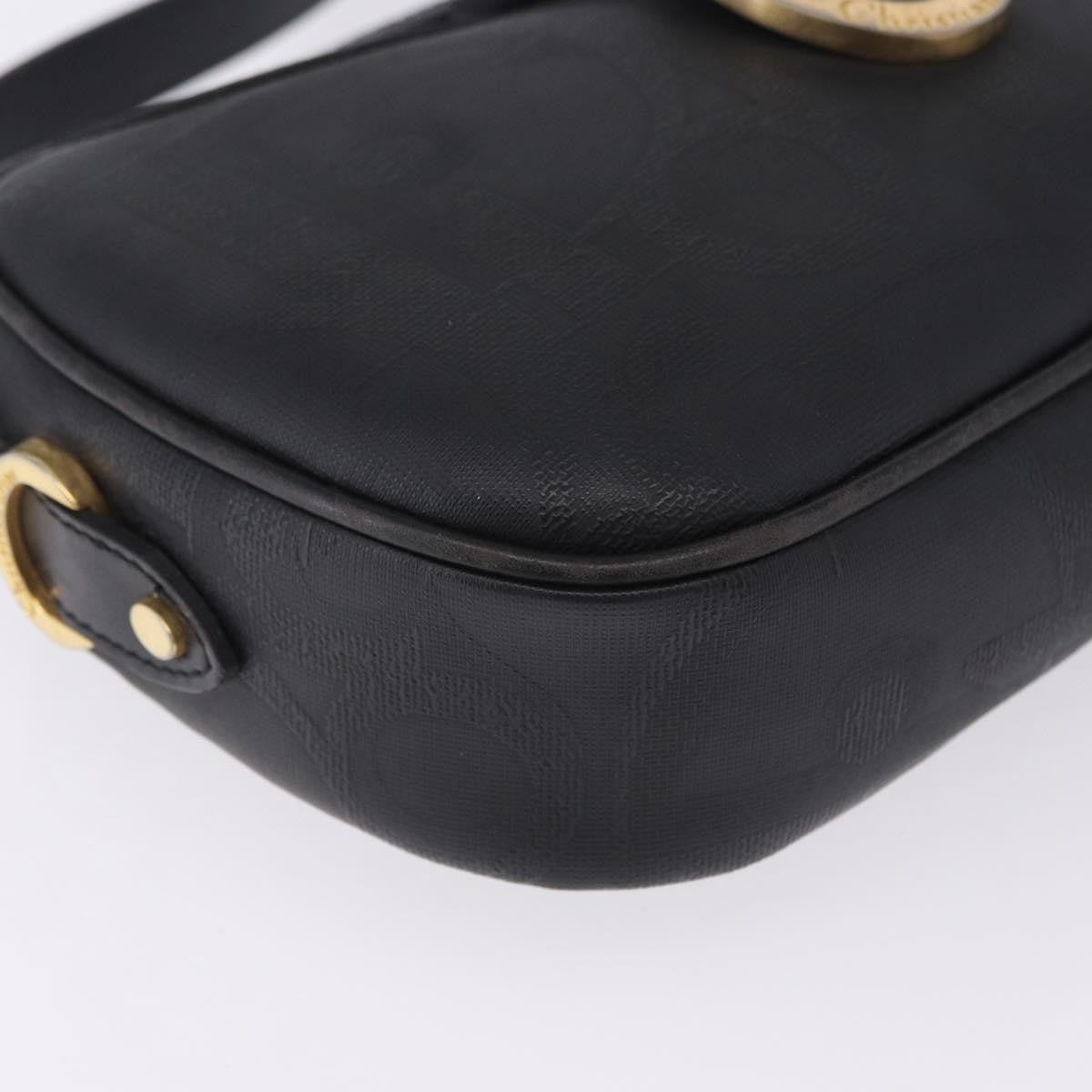 Christian Dior Vintage Trotter Diorissimo Canvas Black Canvas Shoulder Bag Bag (Pre-Owned)
