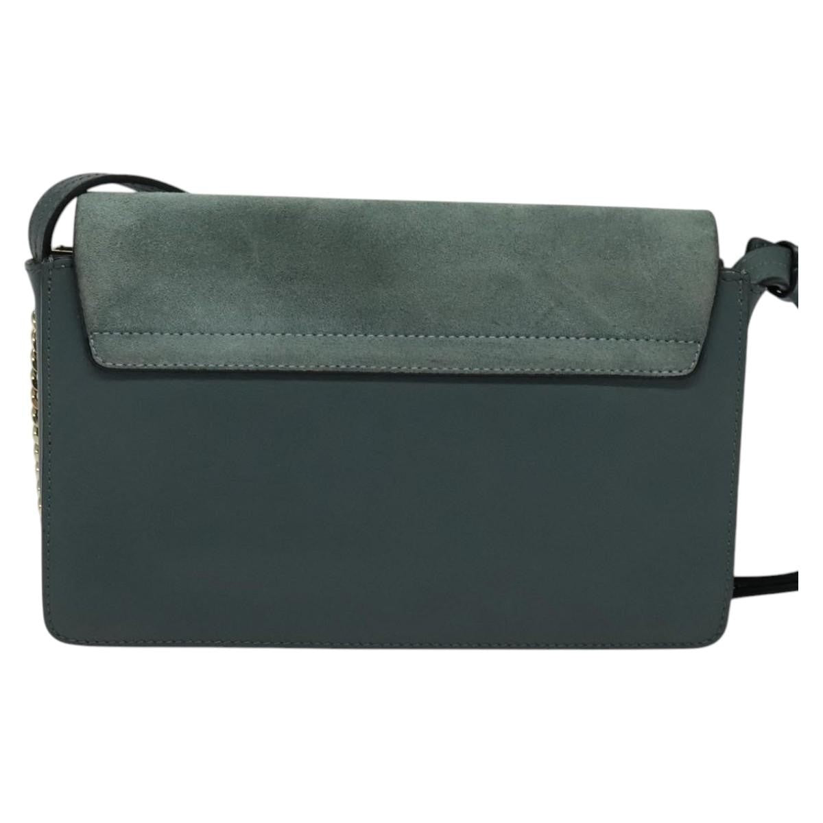 Chloe Faye Leather And Suede Blue Suede Shoulder Bag Bag (Pre-Owned)
